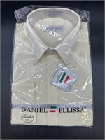 New Daniel Ellissa Men's Ivory Dress Shirt