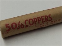 1965 Mint Sealed c i b c Roll Of 50 Unc penny's