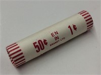 1970 Mint Sealed Roll Of 50 Unc penny's