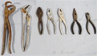 7 PIECE PLIERS & WIRE CUTTERS TOOL LOT