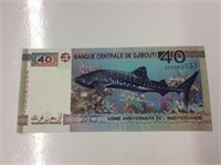 Djibouti Banknote 40 Francs 2017 Mint