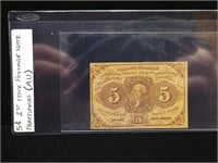 5 CENT 1st ISSUE FRACTIONAL POSTAGE NOTE (AU)