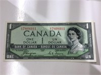 1954 Canadian devil's face1 dollar Bill