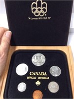 1982 Canadian Constitution 6 Coin Set in Wooden