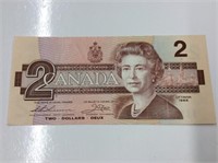 1986 Thiessen/Crow Canadian $2 Bill
