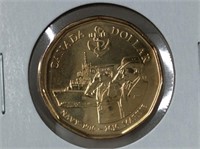 2010 Canadian Navy Loonie- removed from mint roll