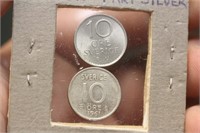 Lot of 2 Sweden Coins