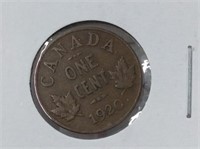 1920 Canadian small 1 Cent (vg)