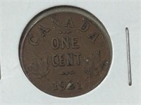 1921 Canadian small 1 Cent (f)