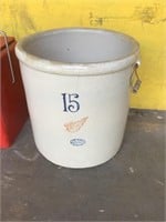 15 Gallon Red Wing Handled Crock As Found 18”