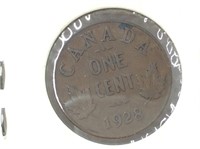 1928 Canadian small 1 Cent (xf)