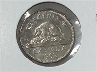 1962 sf Canadian 5 Cent (ms-65)