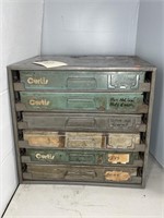 6 DRAWER CURTIC ORGANIZER WITH CONTENTS
