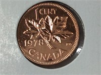 1978 Canadian 1 Cent Coin (proof)