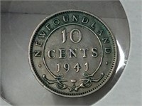 1941 Newfoundland 10 Cent Coin (f)