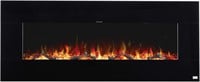 50-Inch 88001 Wall Mount Fireplace  Black