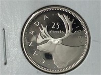 1987 Canadian 25 Cent Coin (proof)