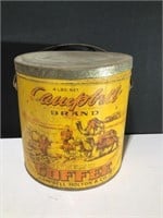 Vintage Campbell Brand Coffee Tin Bucket