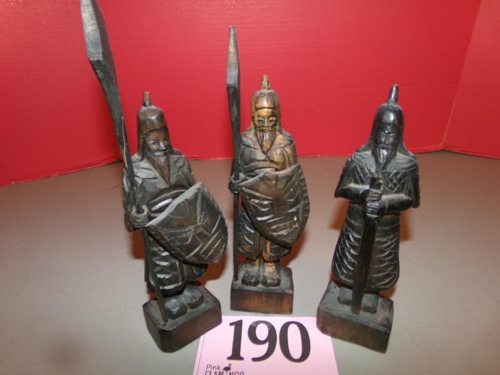 3PC CARVED WARRIORS