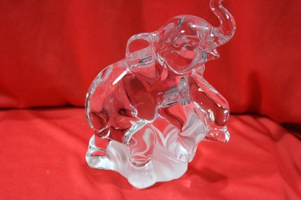 A Lenox Glass Elephant