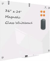 TSJ OFFICE Glass Dry-Erase Board - 36 x 24 Inches