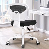 Primy Desk Office Chair Armless, (White)