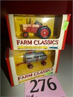 PAIR OF FARM CLASSICS TRACTOR AND FLAREBOX WAGON