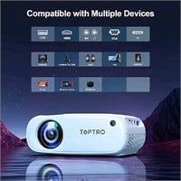TOPTRO Mini Projector,Outdoor Projector with WiFi