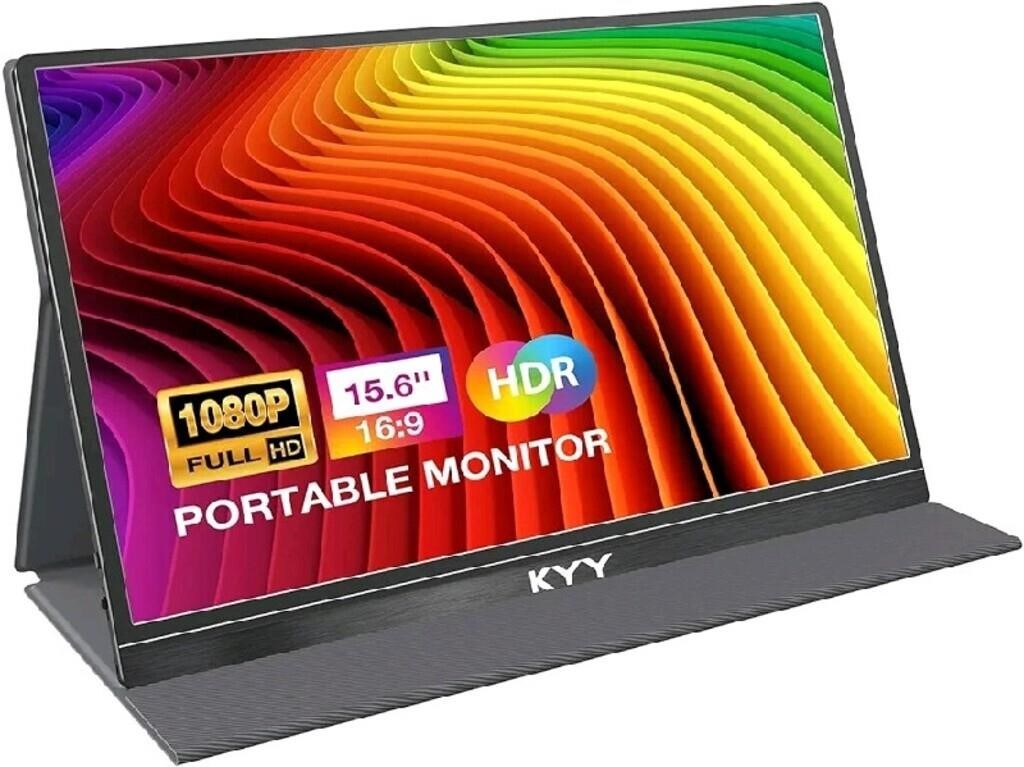 KYY Portable Monitor 15.6'' FHD 1080P USB C HDMI G