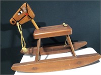 Vintage 16” Childs Wood Rocking Hobby Horse