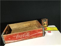 Coca Cola Soda Pop Crate, Tin & Advertising