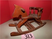 WOODEN DOLL ROCKING HORSE
