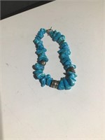 Chunky Turquoise with Silver Beads Necklace