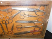vintage handmade scissor display