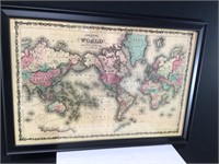 2013 Johnson’s Map of the World Framed Picture