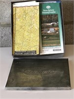 Tin Filled with Vintage Road Maps
