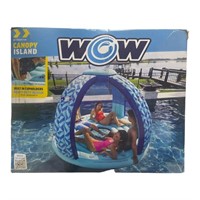 W7088  WOW Sports Pool Island Float, Canopy, Blue