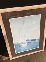 1985 Ray Ellis Sailboat Picture 32” Wide x 40”