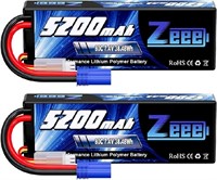 Zeee 2S Lipo Battery 7.4V 5200mAh 80C Hard Case Ba