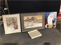 Lot of 4 Pictures & Frames