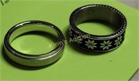 2 Mens Rings Triton Tungsten Carbide & Brushed Alm
