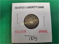 Seated Silver Liberty Dime 1875