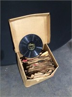 Box of Vintage Single Play Vinyl Records Big Band