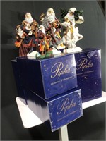 (6) Pipka Memories of Christmas Santa Statues