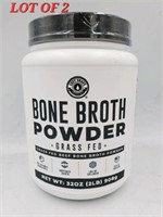 LOT OF 2 - Pure Grass-Fed Beef Bone Broth Protein