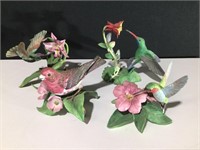(4) Lenox Hummingbirds & Finch Porcelain