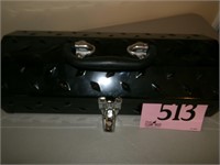 BLACK METAL TOOL BOX NEW WITH CONTENTS