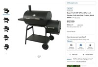 W7071  Expert Grill 28" Offset Charcoal Smoker