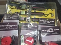 6 PACKAGES RATCHET TIE DOWNS