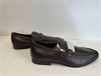 Aldo Men's Dark Brown Leather Loafers Size 10